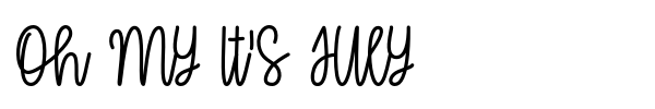 Oh My It's July font preview
